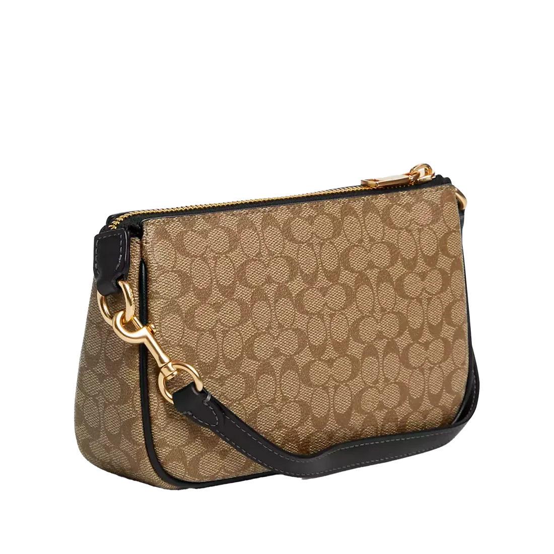 Coach - Nolita 19 In Colorblock Signature Canvas Khaki Black