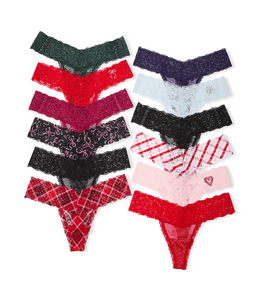 PRE-VENTA - Victoria's Secret 12-Pack Thong Panties Holiday Advent Calendar