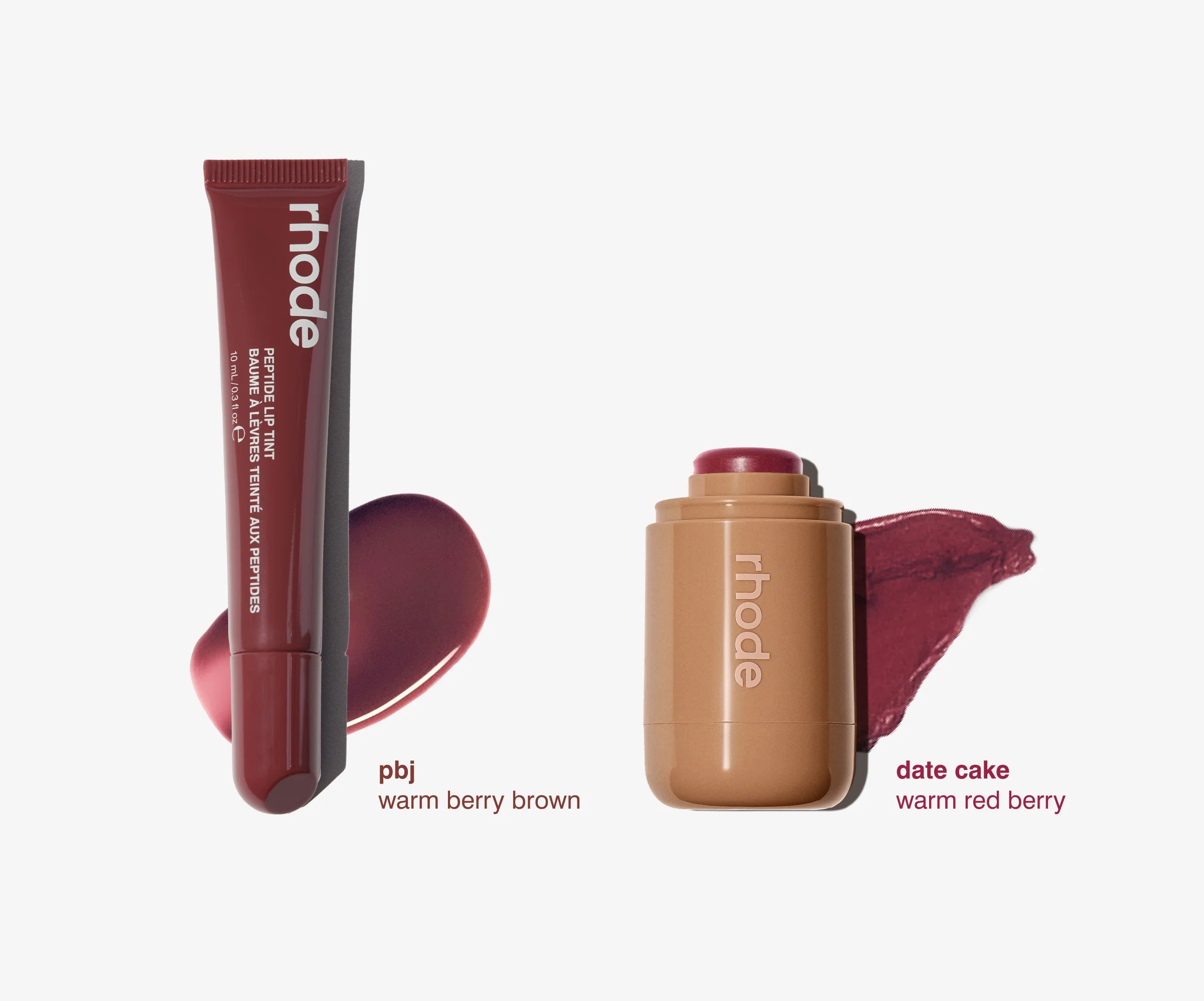 PRE-VENTA - Rhod The Duos Pocket Blush + Peptide Lip Tint Date Cake + Pbj