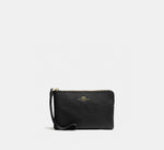 Cargar imagen en el visor de la galería, Coach Corner Zip Wristlet Black
