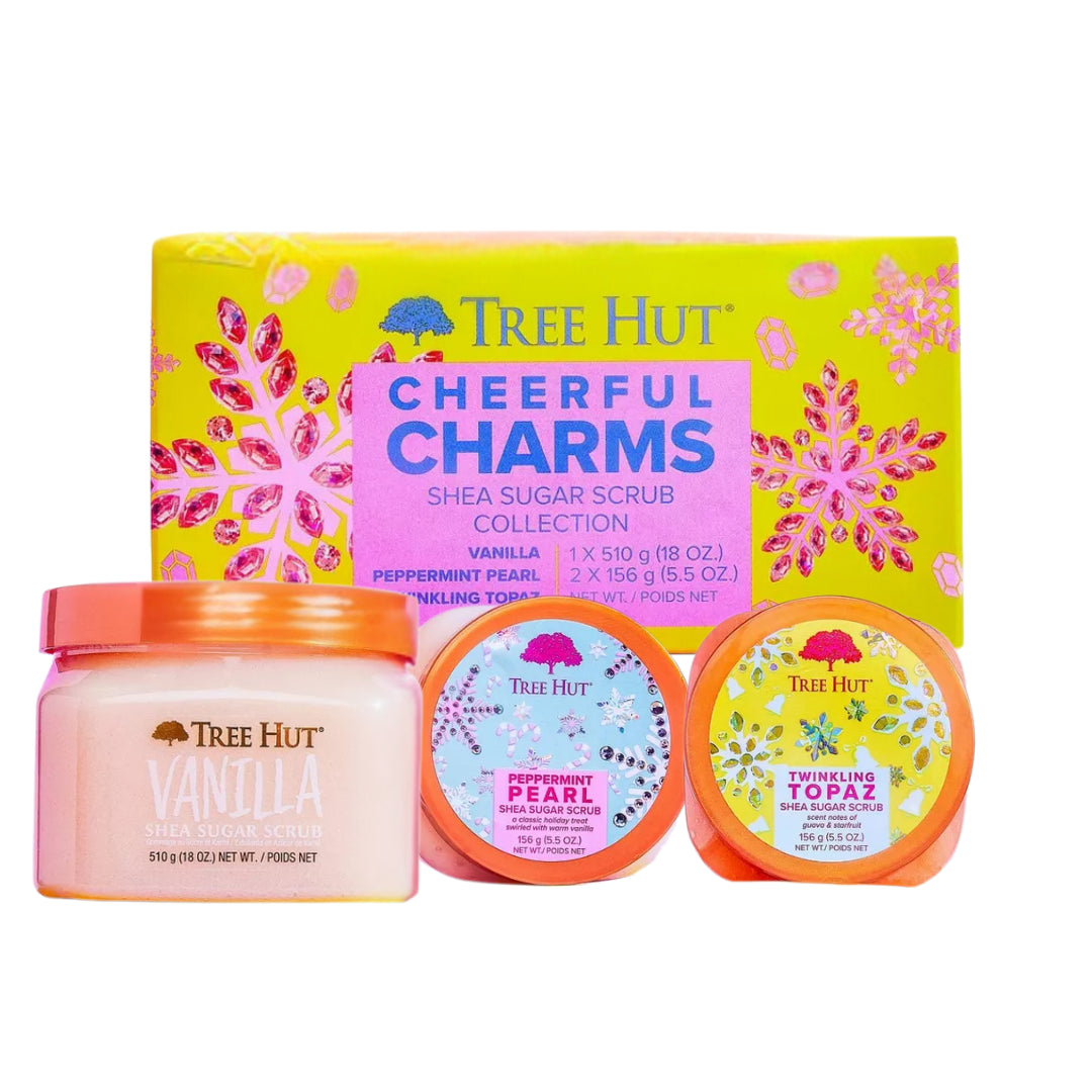 TreeHut - Cheerful Charms Shea Sugar Scrub Collection