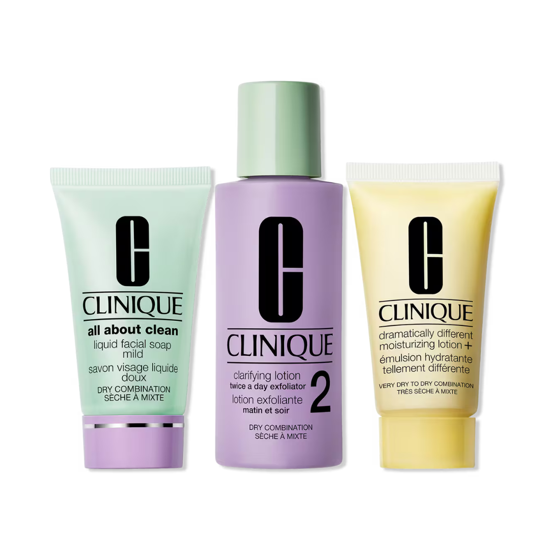 PRE-VENTA - Clinique Skin School Supplies: Cleanser Refresher Course Set - Dry Combination