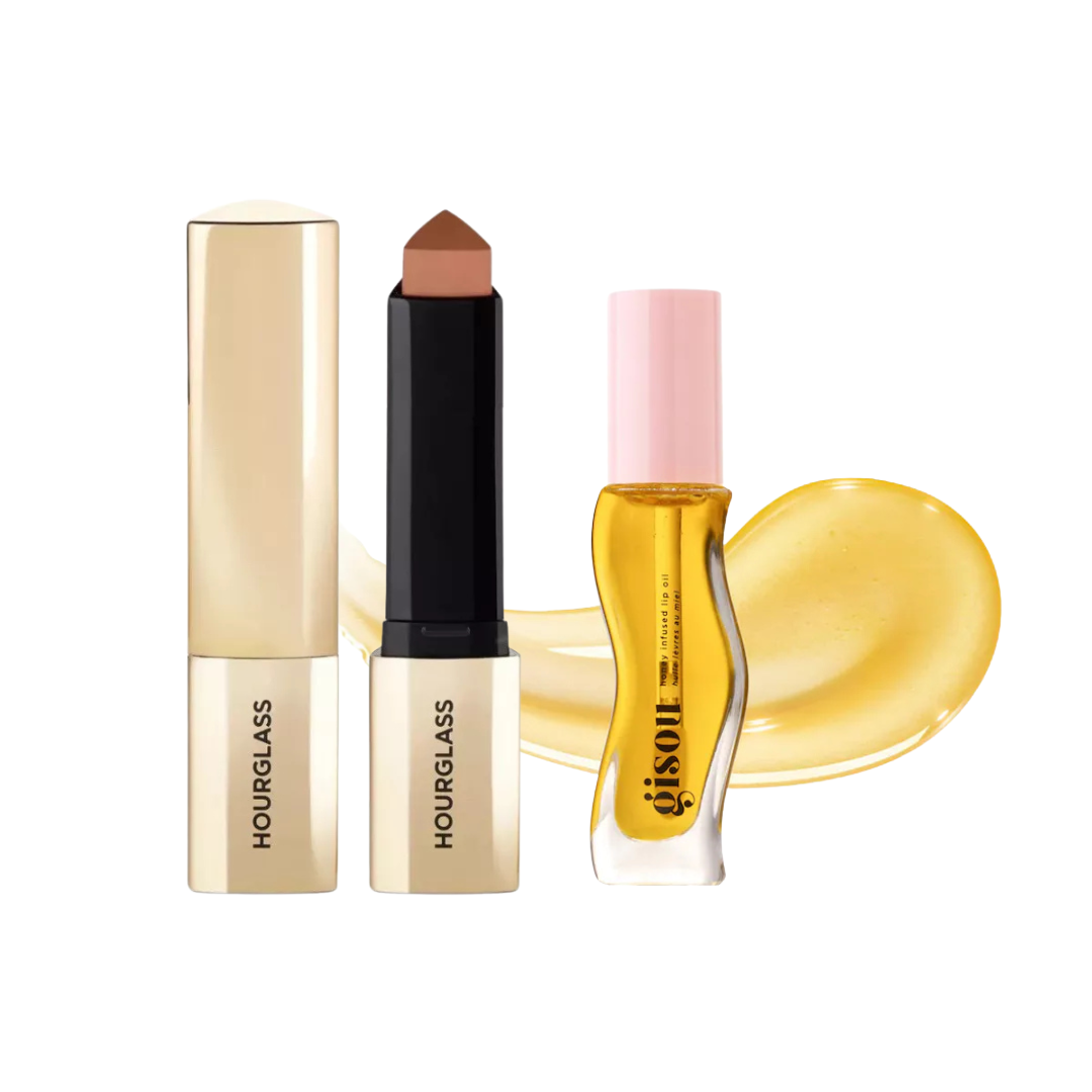 Gisou / Hourglass - Bundle Duo Honey Infused Lip Oil + Vanish Blush Stick