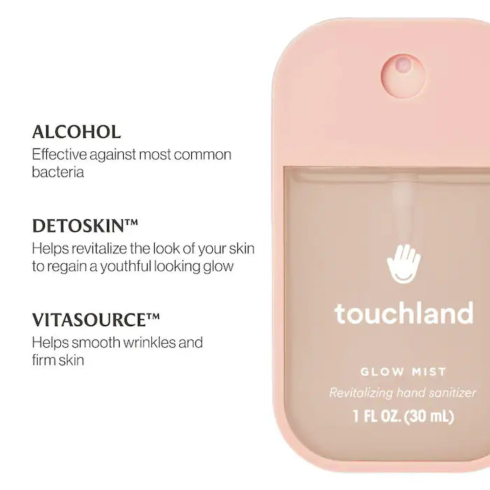PRE-VENTA - Touchland  Glow Mist Revitalizing Hand Sanitizer Rosewater