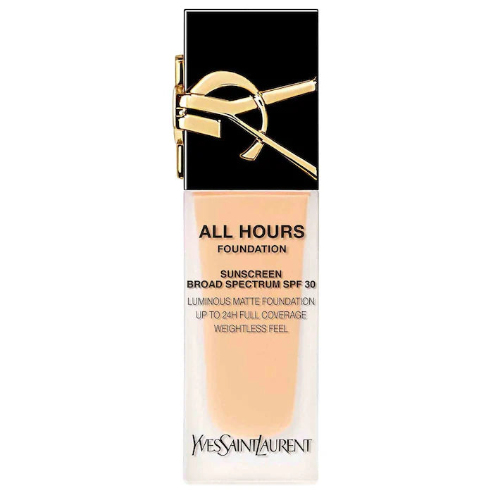PRE-VENTA - Yves Saint Laurent All Hours Luminous Natural Matte Foundation 24H Longwear SPF 30 with Hyaluronic Acid