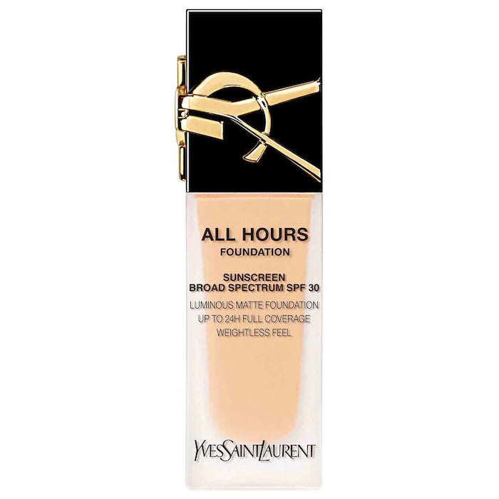 PRE-VENTA - Yves Saint Laurent All Hours Luminous Natural Matte Foundation 24H Longwear SPF 30 with Hyaluronic Acid