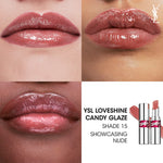 Cargar imagen en el visor de la galería, Yves Saint Laurent - YSL Loveshine Candy Glaze 15 Showcasing Nude
