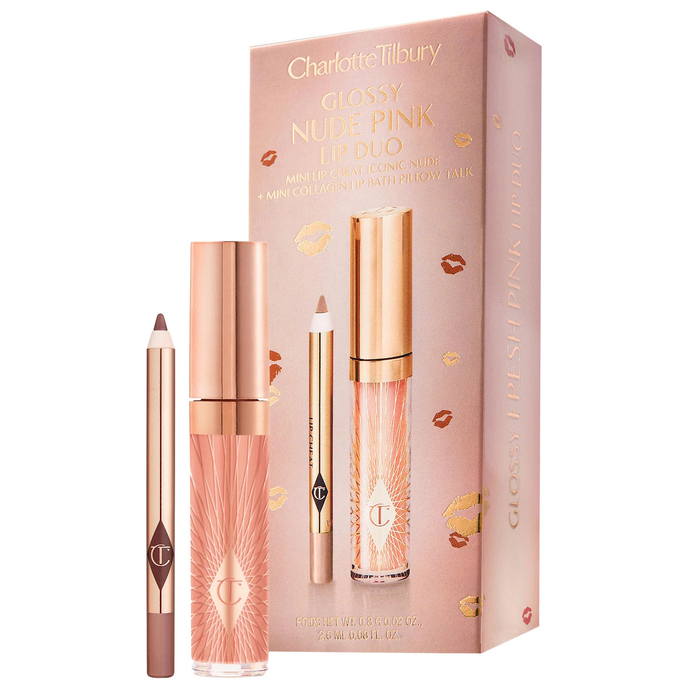 Charlotte Tilbury - Mini Glossy Pink Lip Gloss + Lip Liner Set