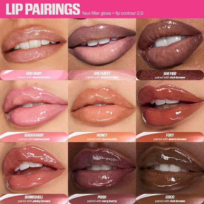 PRE-VENTA - Huda Beauty Faux Filler Shiny Non-Sticky Lip Gloss