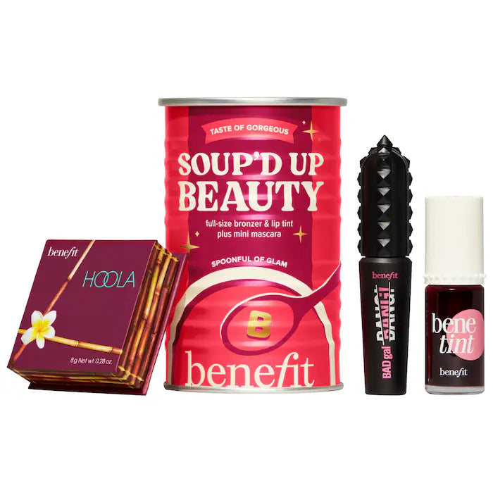 PRE-VENTA - Benefit Soup'd Up Beauty - Benetint, Hoola Bronzer and Mini BADgal BANG! Trio