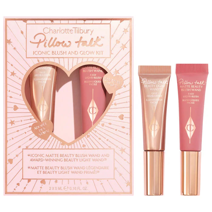 PRE-VENTA - Charlotte Tilbury Mini Pillow Talk Iconic Blush and Glow Kit Set