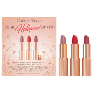 PRE-VENTA - Charlotte Tilbury Mini Iconic Hollywood Lipstick Trio Set