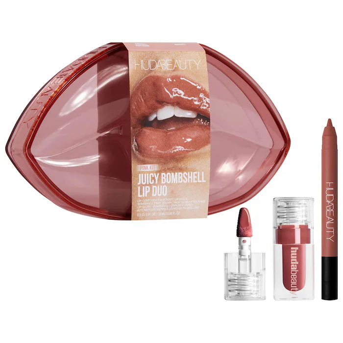 PRE-VENTA - HUDA BEAUTY Juicy Bombshell Lip Gloss + Liner Set