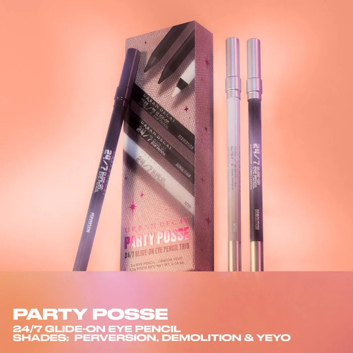 PRE-VENTA - Urban Decay Party Posse 24/7 Eyeliner Trio - Holiday Makeup Set