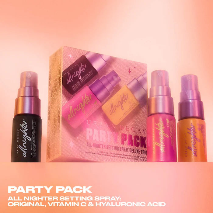 PRE-VENTA - Urban Decay Mini Party Pack All Nighter Setting Spray Trio - Holiday Makeup Set