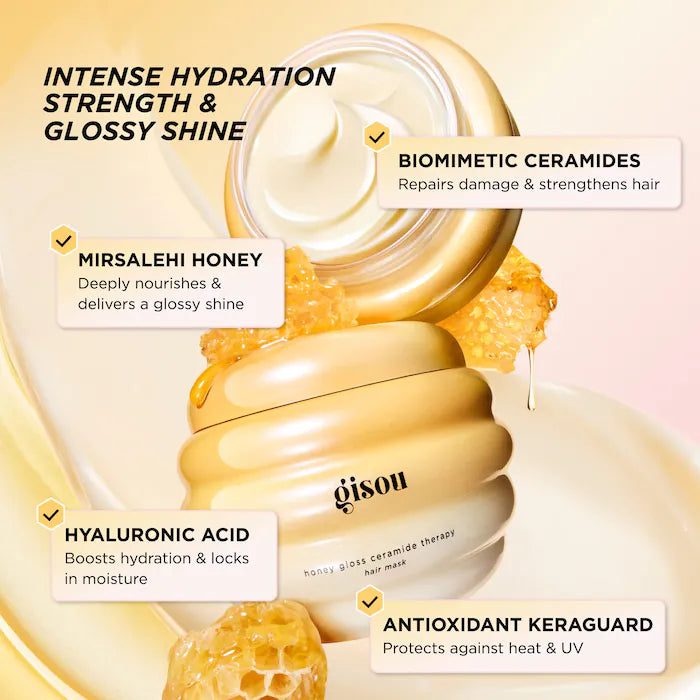 PRE-VENTA - Gisou  Honey Gloss Ceramide Therapy Hydrating Hair Mask