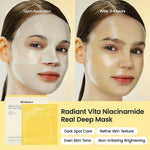 Cargar imagen en el visor de la galería, PRE-VENTA - Biodance  Radiant Vita Niacinamide Real Deep Mask - 4 pack for Brightening Dull &amp; Dark Spot Care
