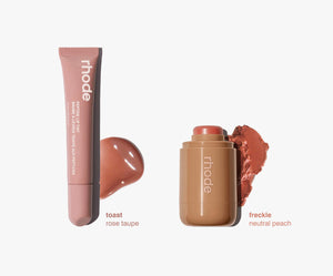 PRE-VENTA Rhode - The Fall Duo Pocket Blush + Peptide Lip Tint in Toast + Freckle